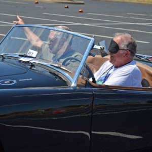 Pointing to help blindfolded driver